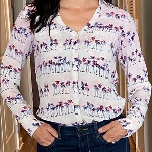 Express Portofino palm tree blouse